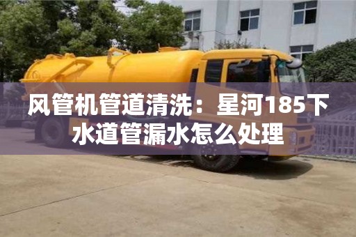 風管機管道清洗：星河185下水道管漏水怎么處理