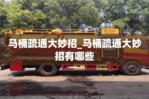 馬桶疏通大妙招_馬桶疏通大妙招有哪些