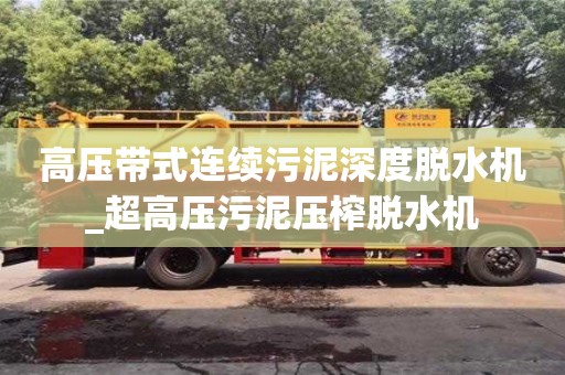 北京高壓帶式連續污泥深度脫水機_超高壓污泥壓榨脫水機